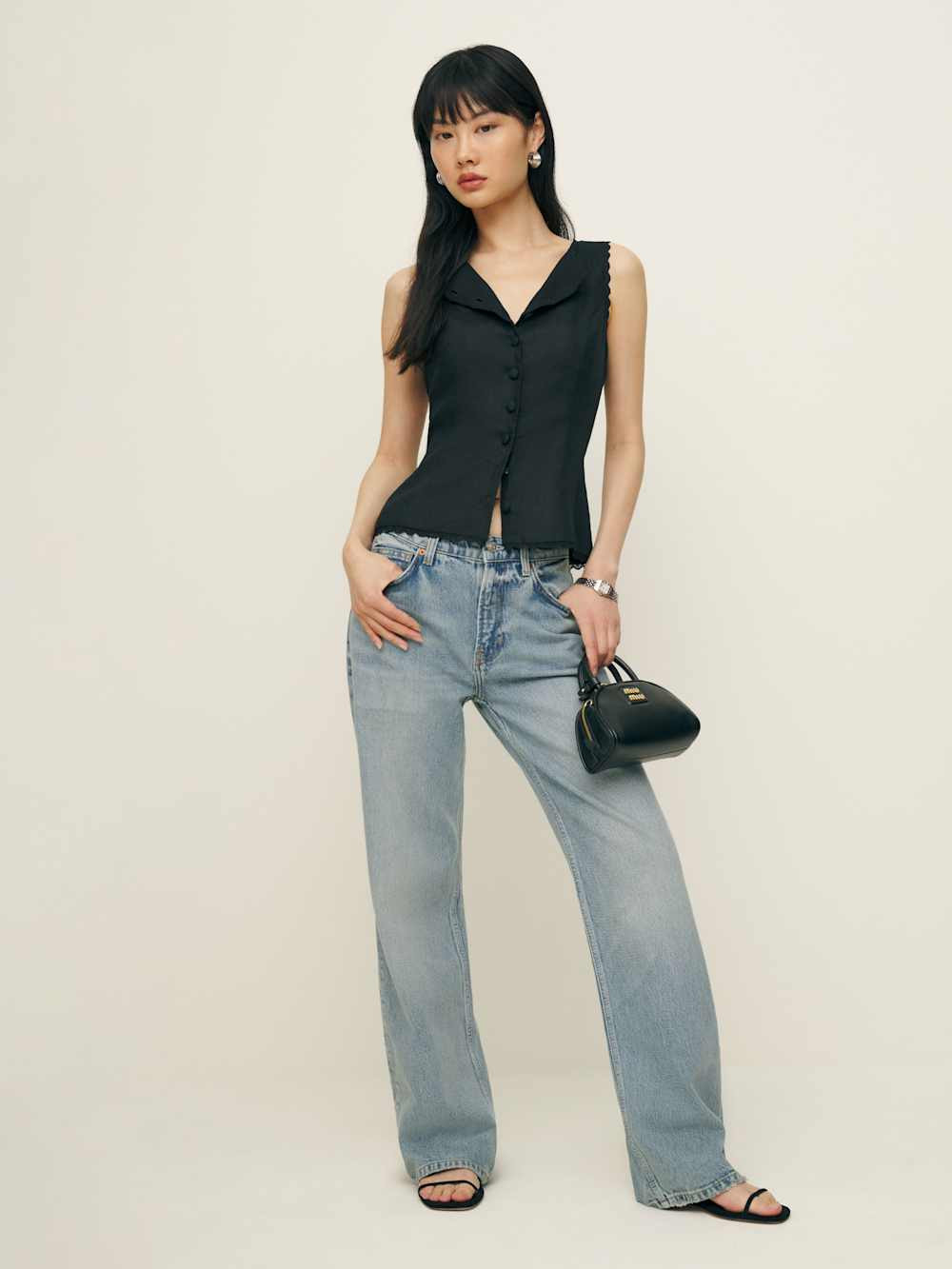 Amela Linen Top | Reformation (Global)