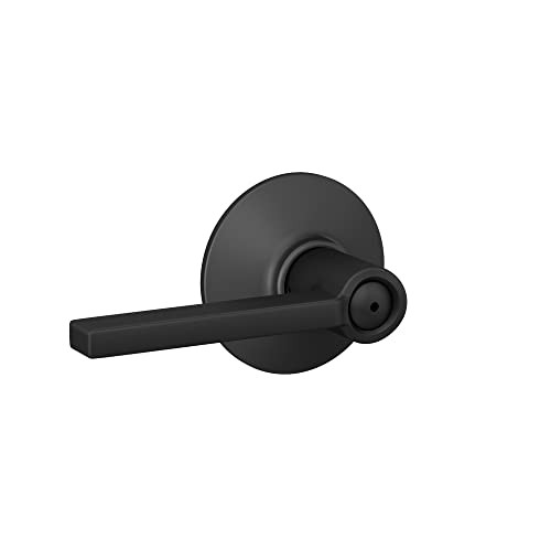 Schlage F40 V LAT 622 Latitude Door Lever, Bed & Bath Privacy Lock, Matte Black | Amazon (US)