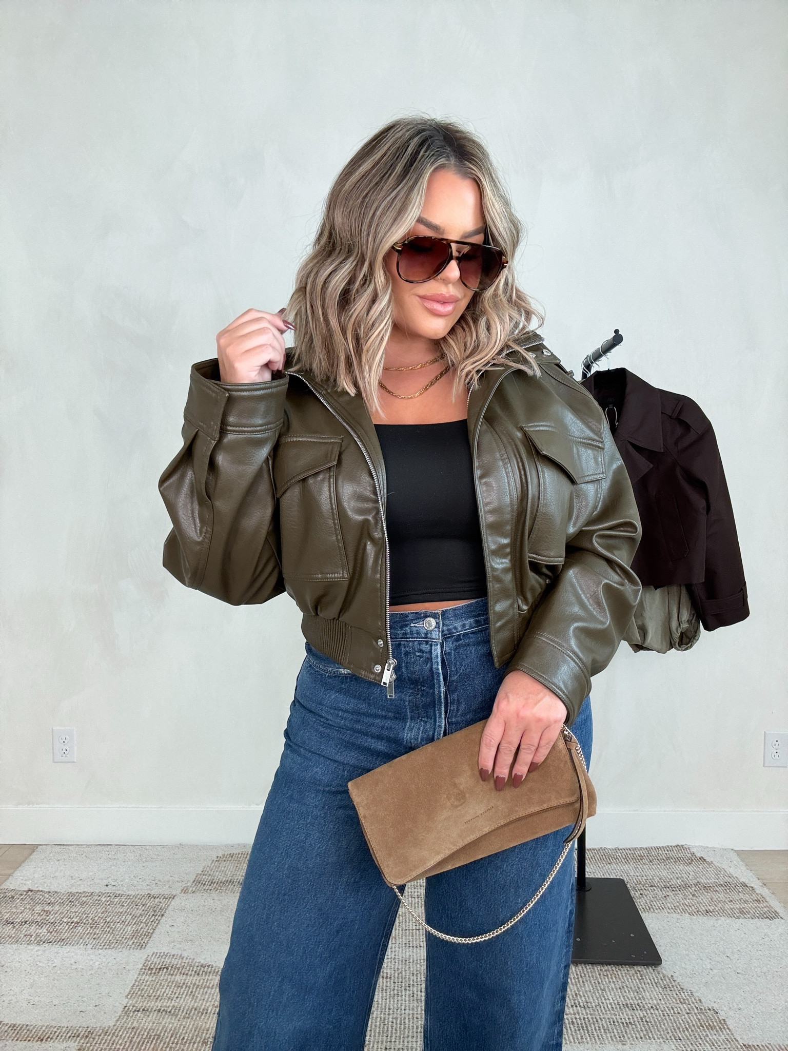 Cropped Zara moto size xl 
