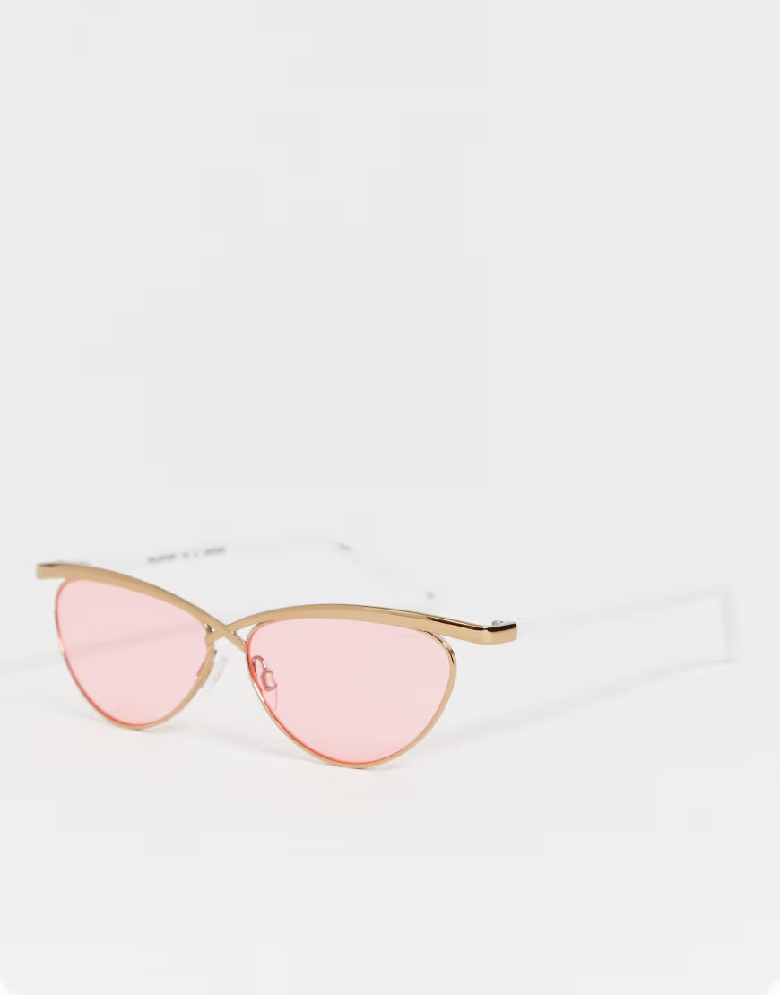Le Specs teleport ya round sunglasses in pink | ASOS (Global)