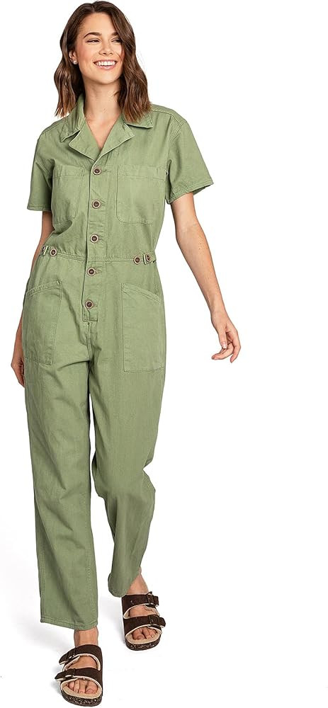 Womens Petite Aviator Utility Denim Jumpsuit | Amazon (US)