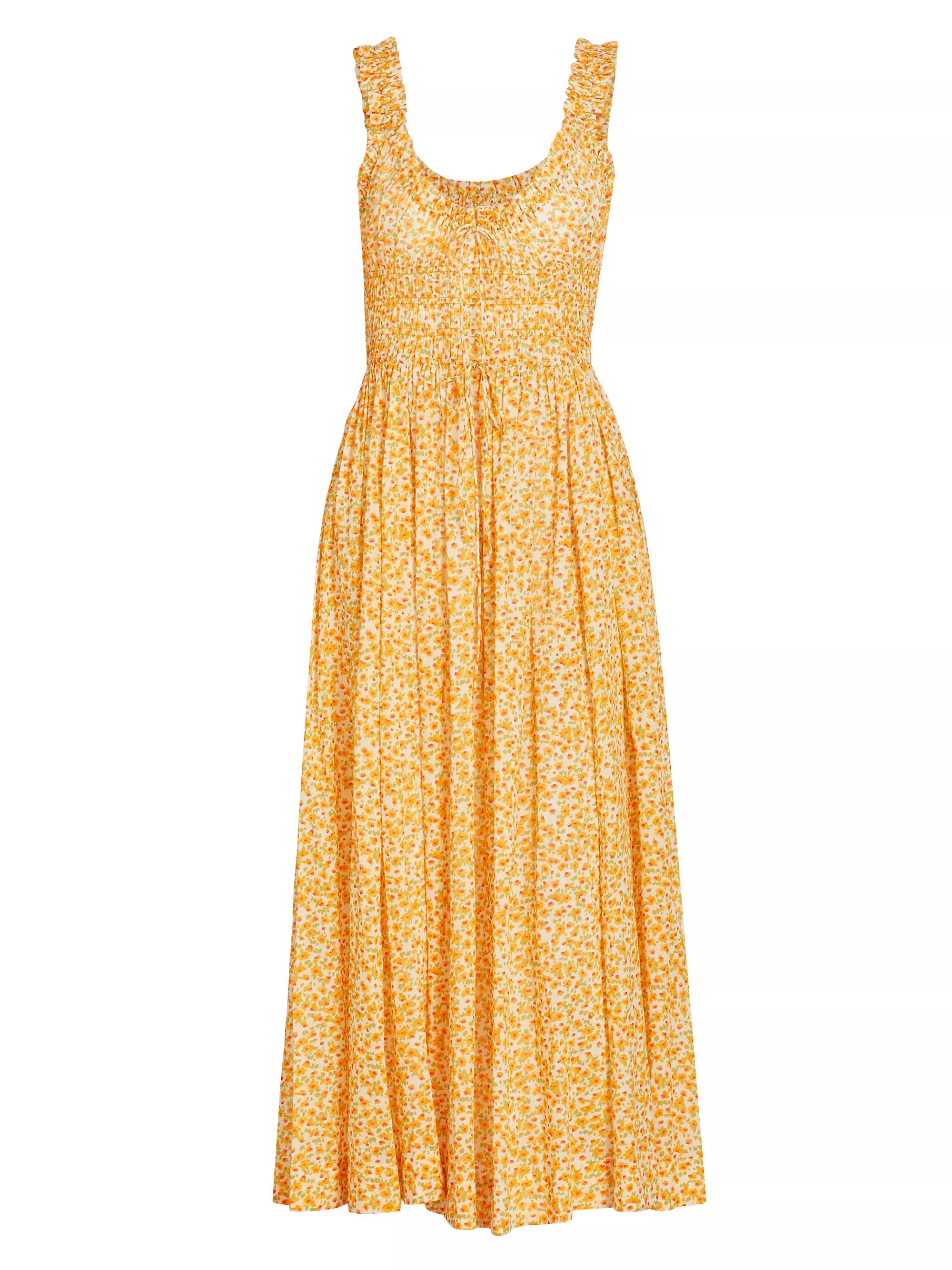 Emmaretta Floral Cotton Midi-Dress | Saks Fifth Avenue