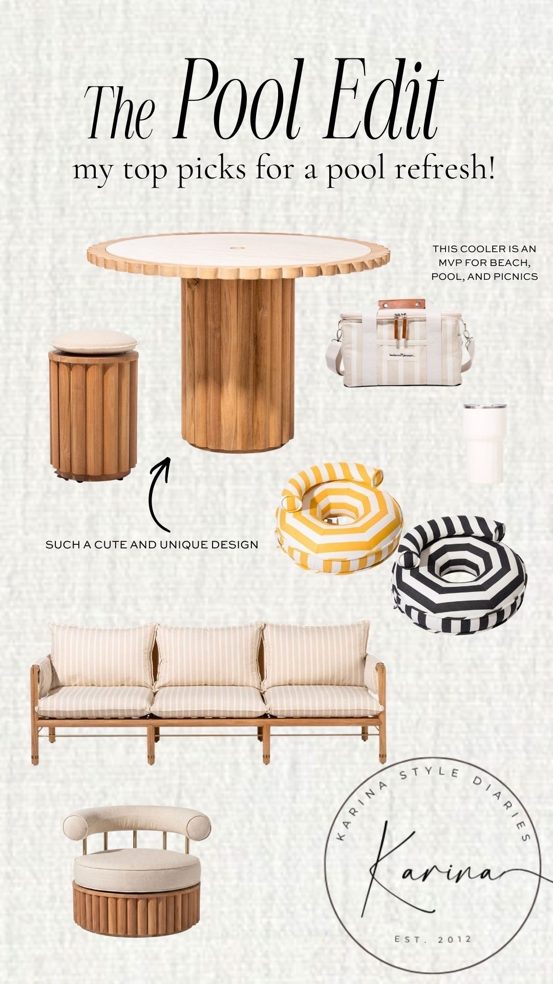 A curated edit for a pool or patio refresh! Everything is 20% off right now! These items are so classic and have the kind of quality that lasts

#LTKSaleAlert #LTKSeasonal #LTKSwim