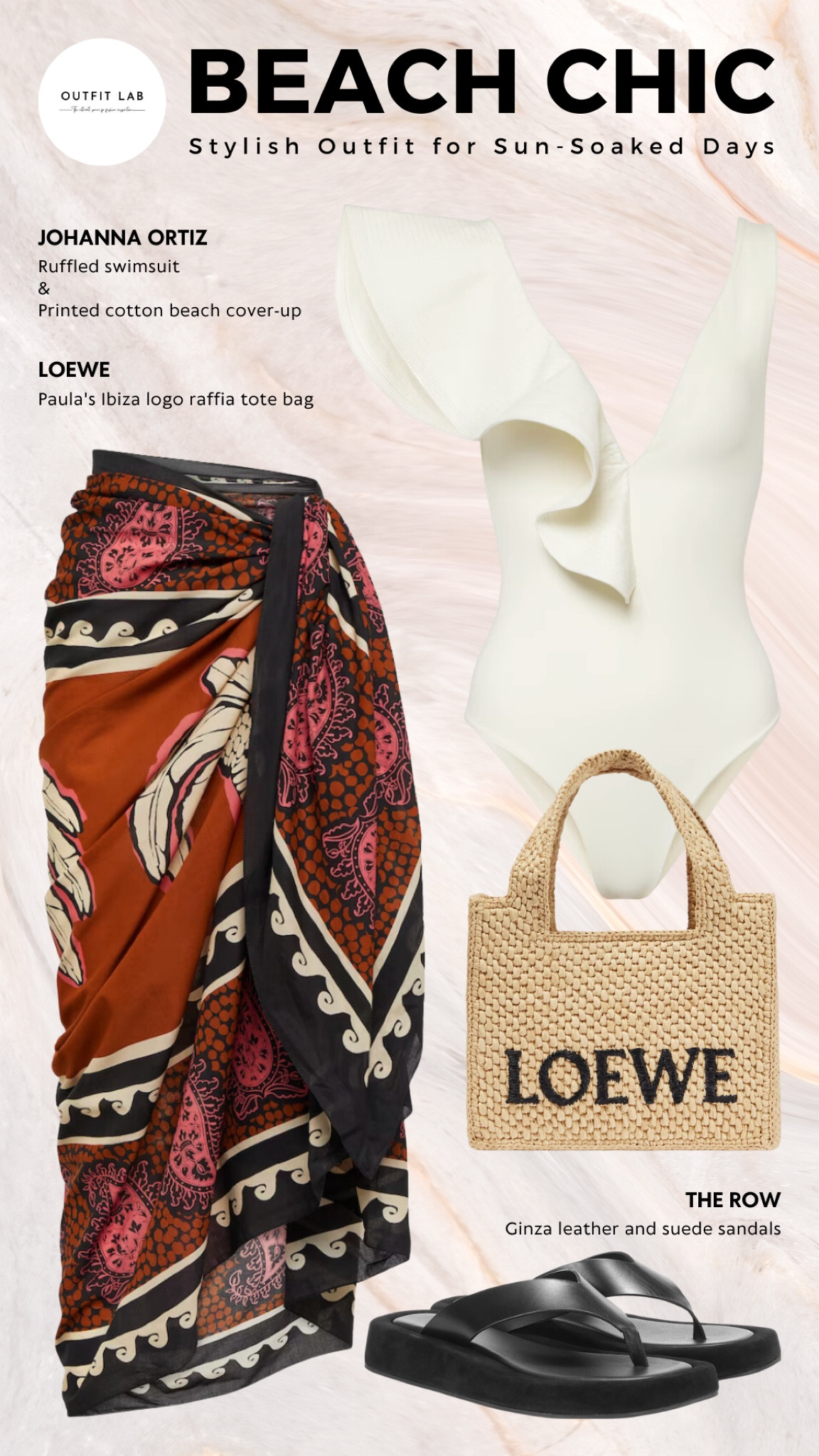 🌟Beach Chic: Stylish Outfit for Sun-Soaked Days🌟

Embrace the essence of beach chic with a stunning Johanna Ortiz swimsuit paired with a matching cover-up, perfect for transitioning from the water to a seaside lunch in style. The elegant design and vibrant prints capture the joyful spirit of summer, offering both comfort and fashion-forward appeal. Carry your beach essentials in a stylish Loewe bag, which combines practicality with high-fashion aesthetics. Complete your outfit with The Row sandals, providing luxurious comfort and a sleek finish. This stylish beachwear outfit is ideal for those looking to make a sophisticated statement while enjoying their sun-soaked days!

#LTKSeasonal #LTKSwim #LTKStyleTip