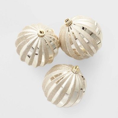 3ct Large Christmas Ornament Set Gold - Wondershop™ | Target