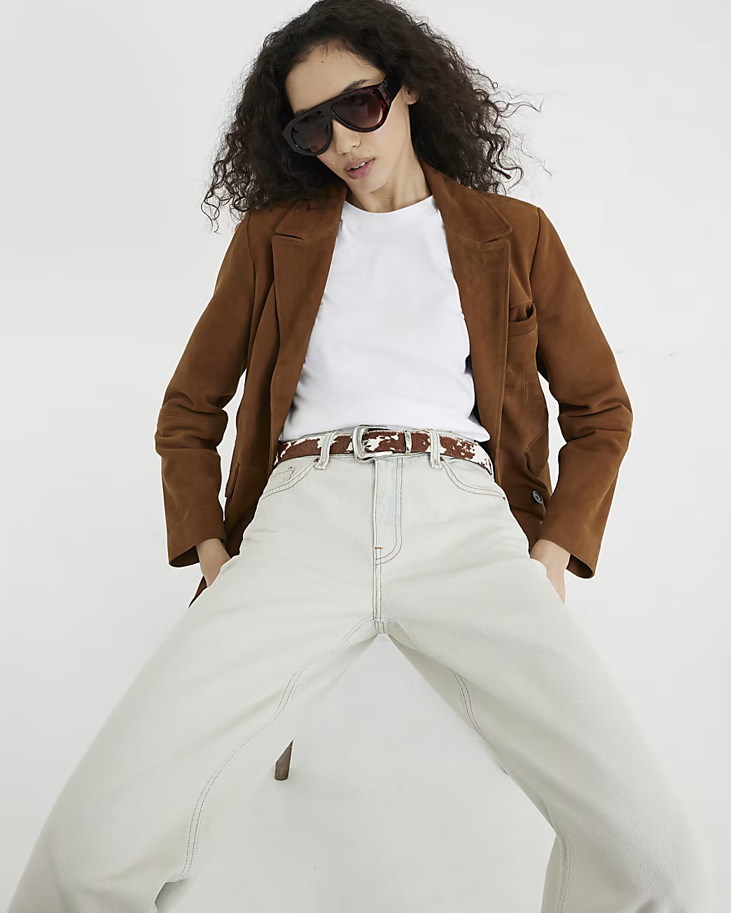 Blue Pale Denim Barrel Jeans | River Island UK & IE