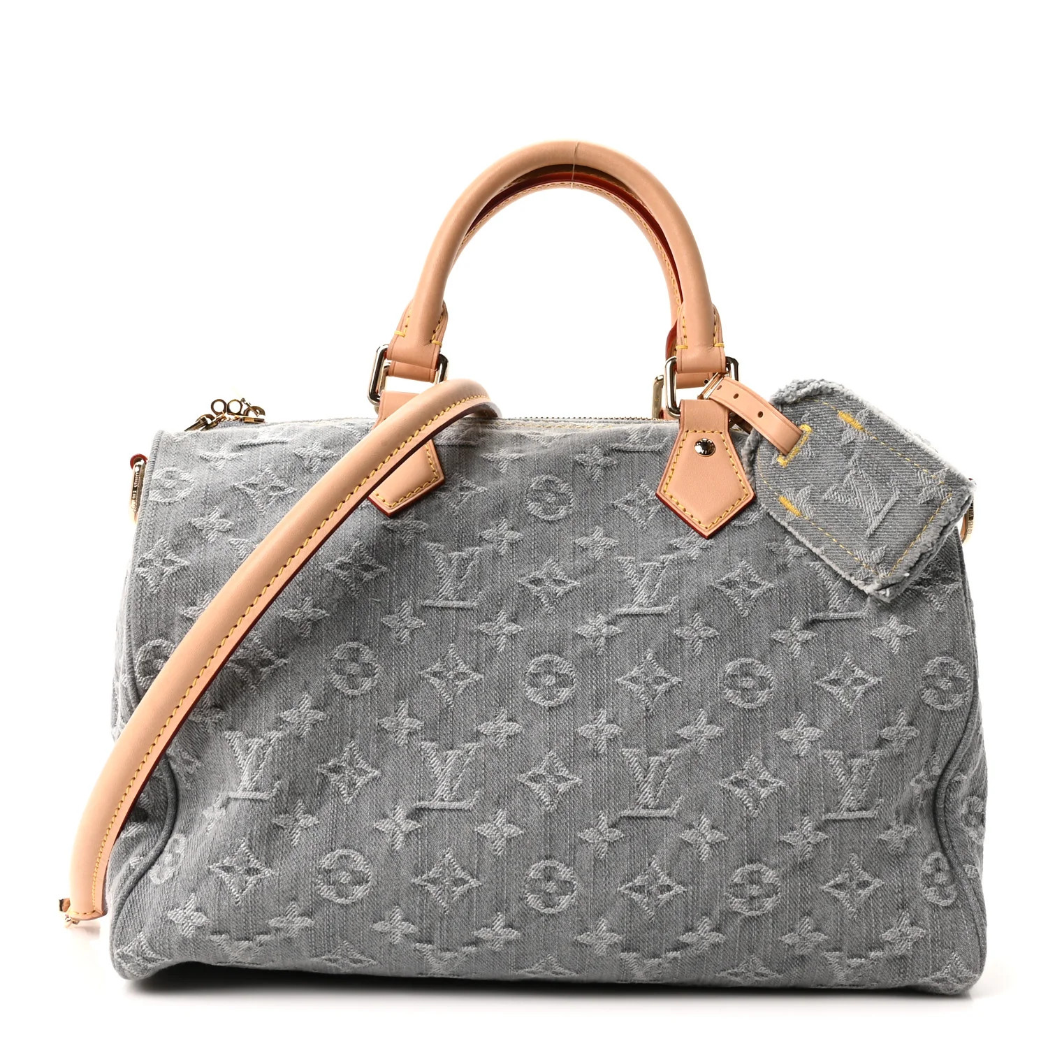 Monogram Denim Speedy Soft 30 Washed Gray | FASHIONPHILE (US)