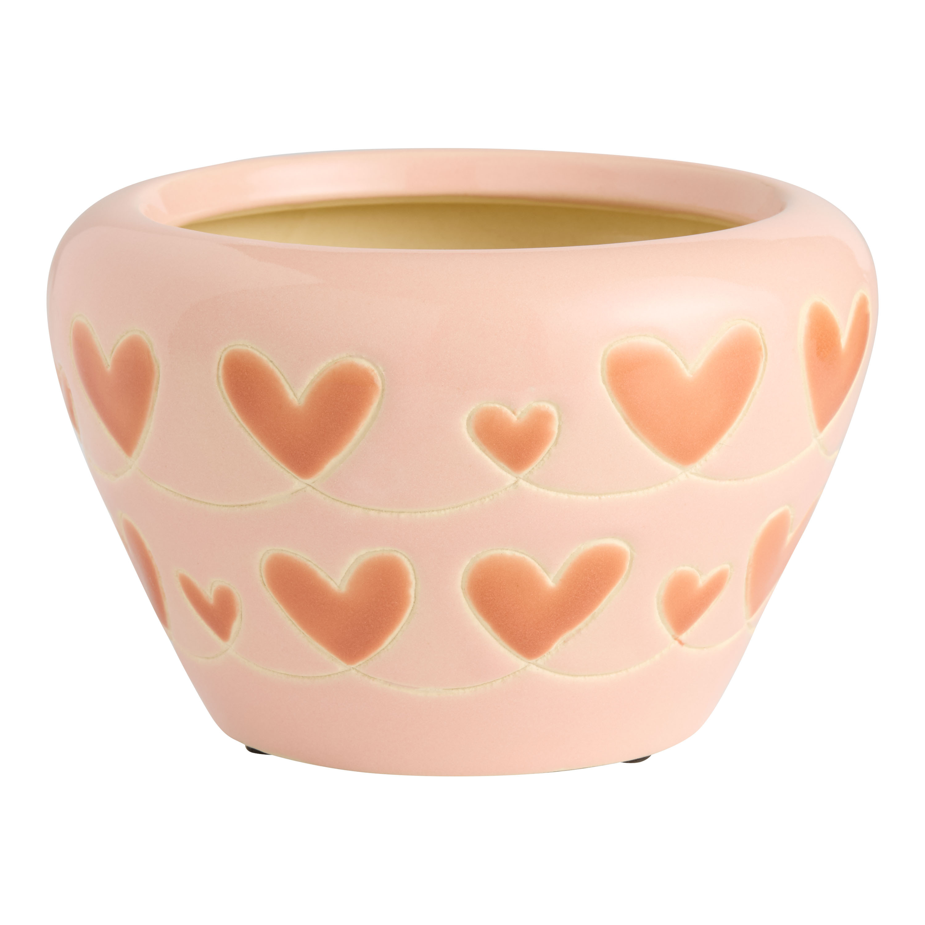 Pink and Red Ceramic Hearts Planter | World Market