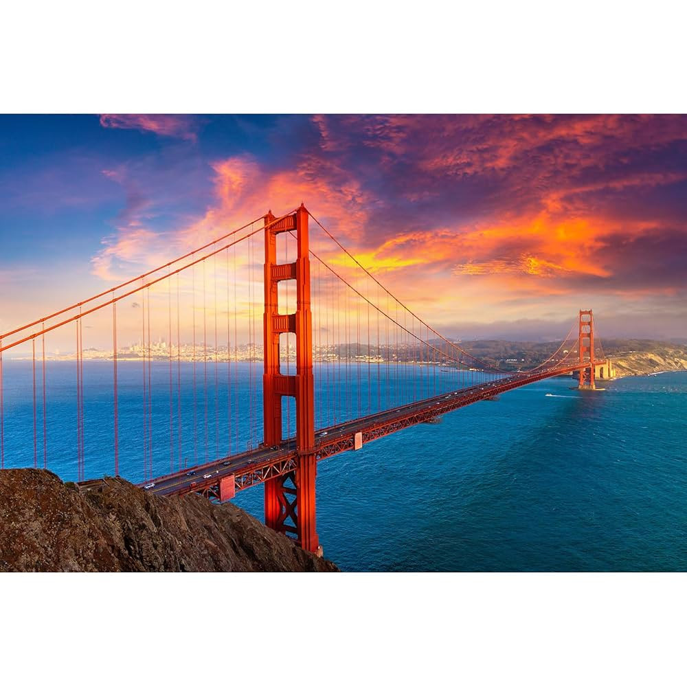 Golden Gate Bridge Backdrop San Francisco Tourist Attractions Scenic Spots Photography Background... | Amazon (US)