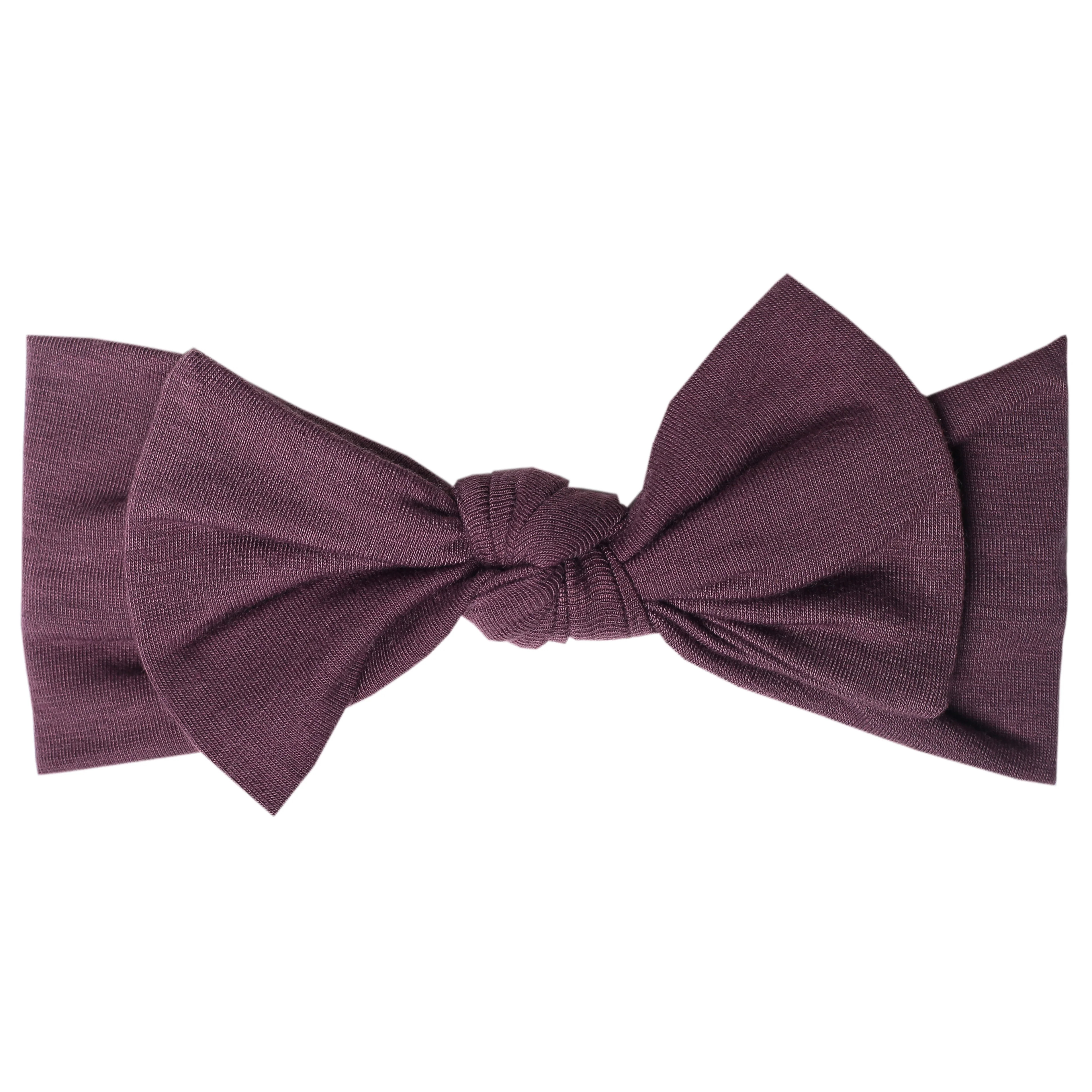 Knit Headband Bow | Copper Pearl