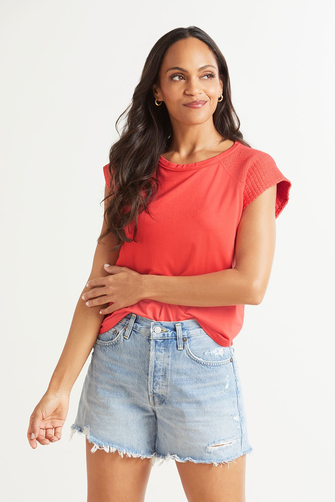 EVEREVE James Smocked Tee | EVEREVE | Evereve