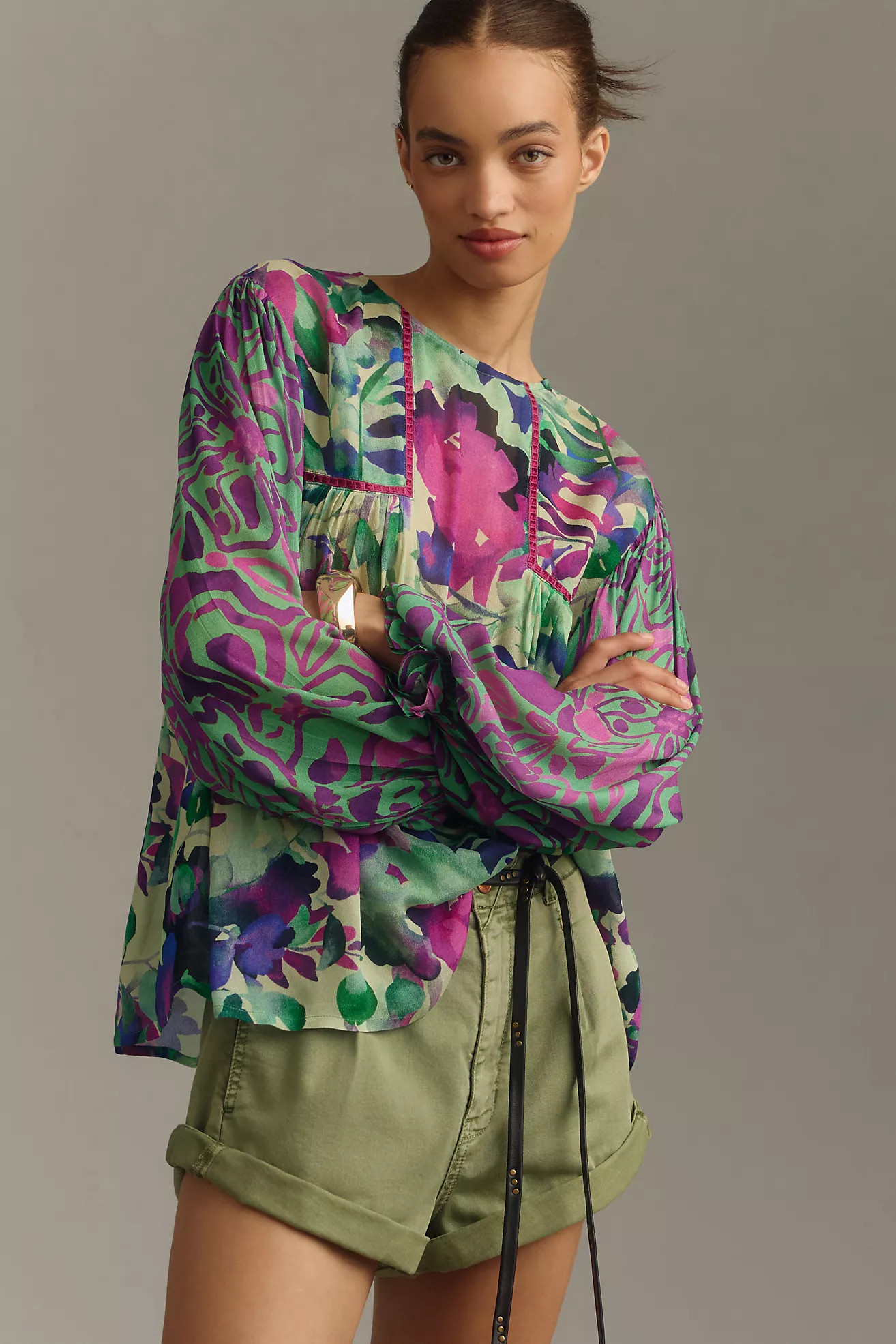 Bl-nk Miranda Peasant Blouse | Anthropologie (US)