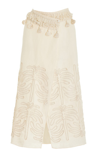 Tansania Sun Embroidered Midi Wrap Skirt | Moda Operandi (Global)