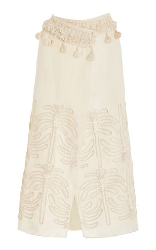 Tansania Sun Embroidered Midi Wrap Skirt | Moda Operandi (Global)