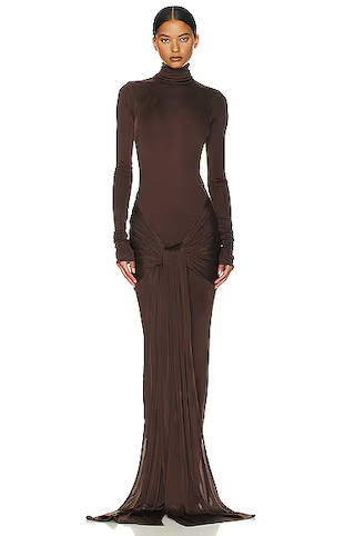 Slinky Jersey Sarong Maxi Dress | FWRD 