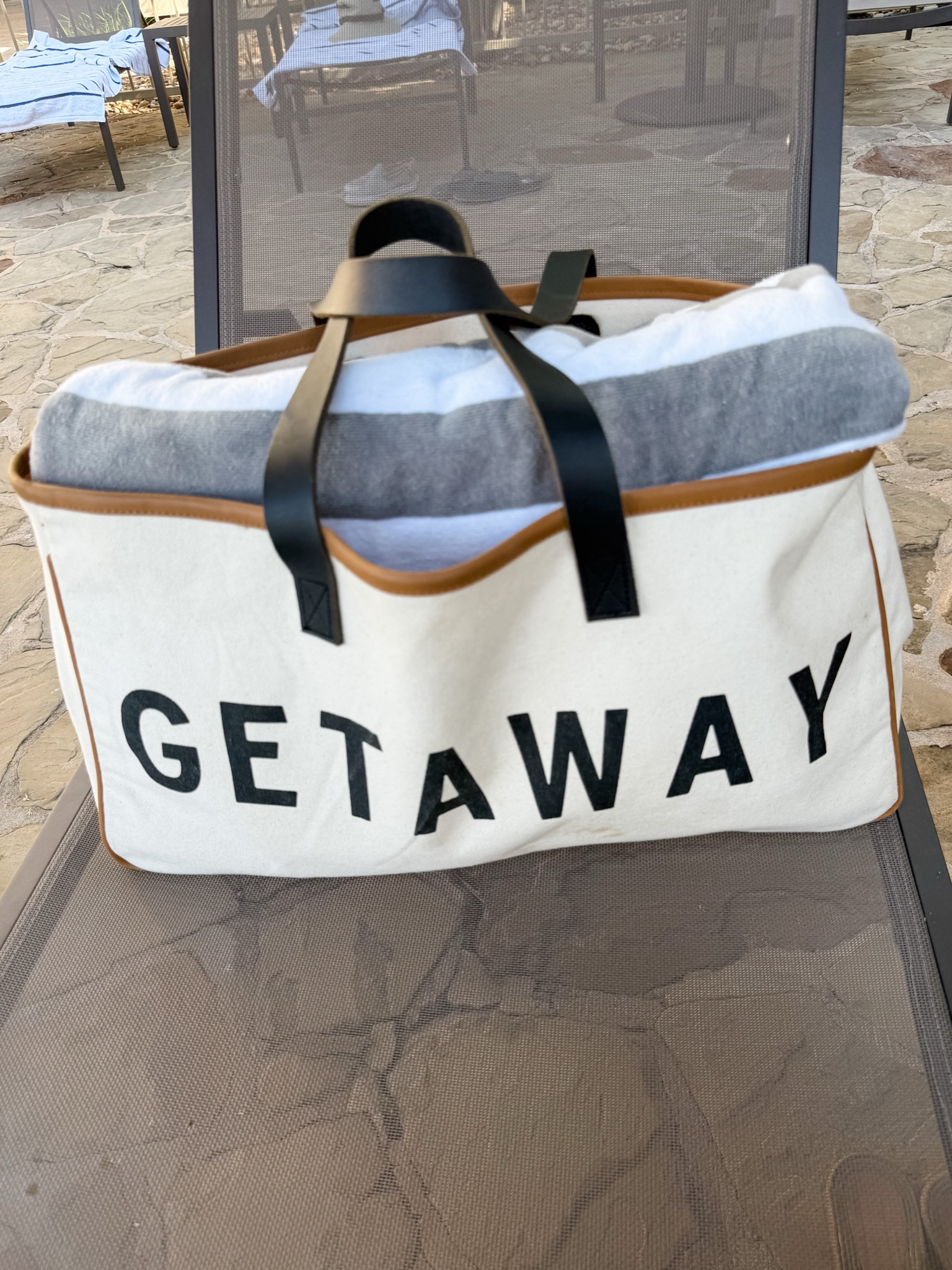 My go-to pool/beach bag ☀️ love the canvas material & the straps have held up well over the years! 

#LTKtravel #LTKitbag #LTKfindsunder50