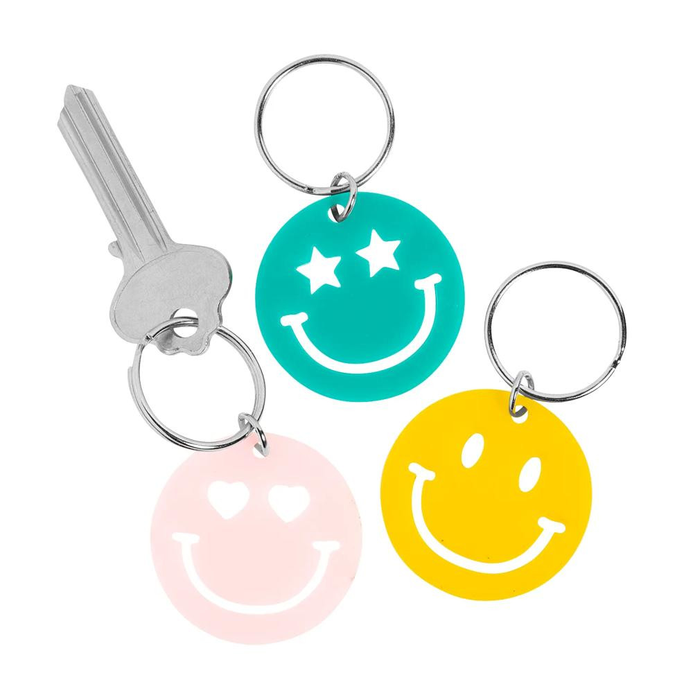 Smile Face Keychains - 12 Pc. | Oriental Trading Company