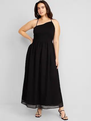 Fit & Flare One-Shoulder Maxi Dress for Women | Old Navy (US)