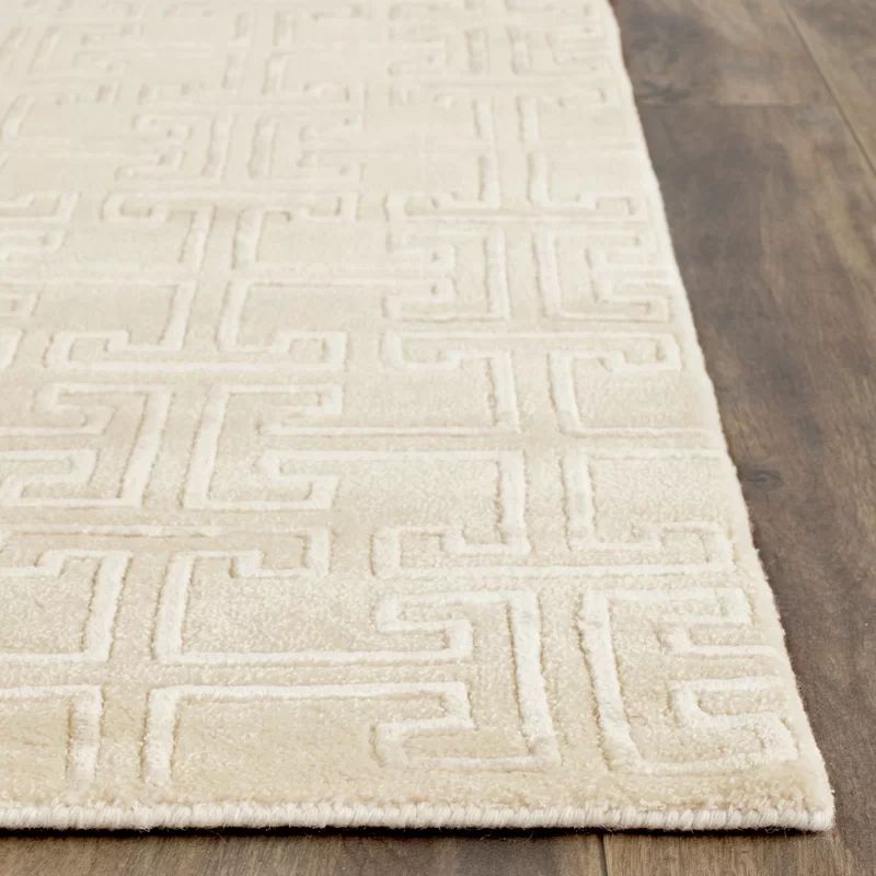 Elitka Handmade Hand-Knotted Ivory Rug | Wayfair North America