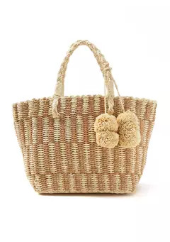 Wild Flower Patterned Medium Straw Tote | Belk