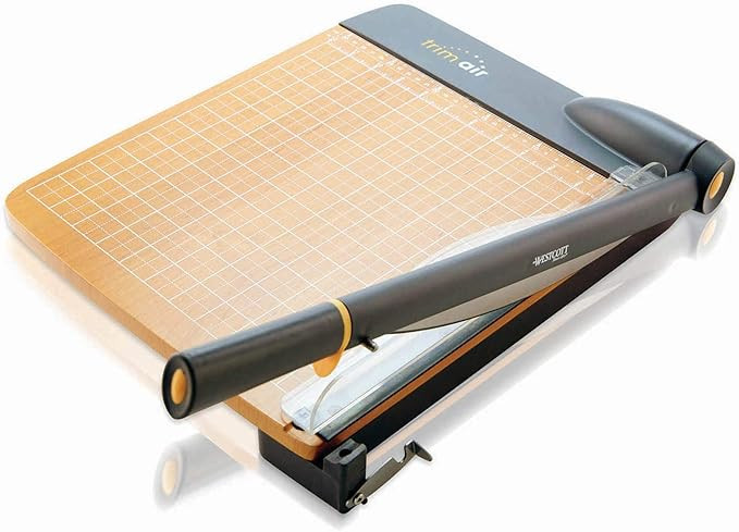 Westcott ‎15106 TrimAir 12-Inch Guillotine Paper Cutter, Heavy-Duty Multi-Paper Trimmer with 30... | Amazon (US)