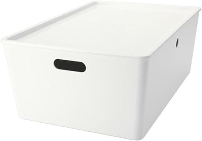 IKEA Kuggis Box with Lid White Size 14 ½x21 ¼x8 ¼ 102.802.03 | Amazon (US)