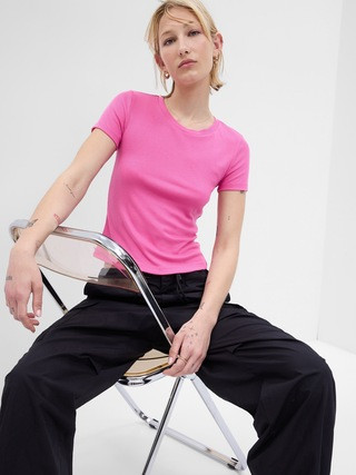 Mini Rib Cropped T-Shirt | Gap (US)