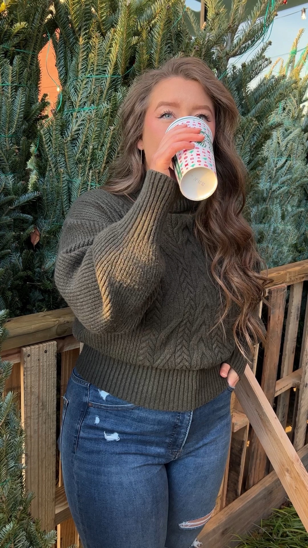 Everything is 50% off over at Express right now for Black Friday! Including this olive sweater! I’m wearing the size L 🥰 

#LTKHoliday #LTKunder50 #LTKsalealert