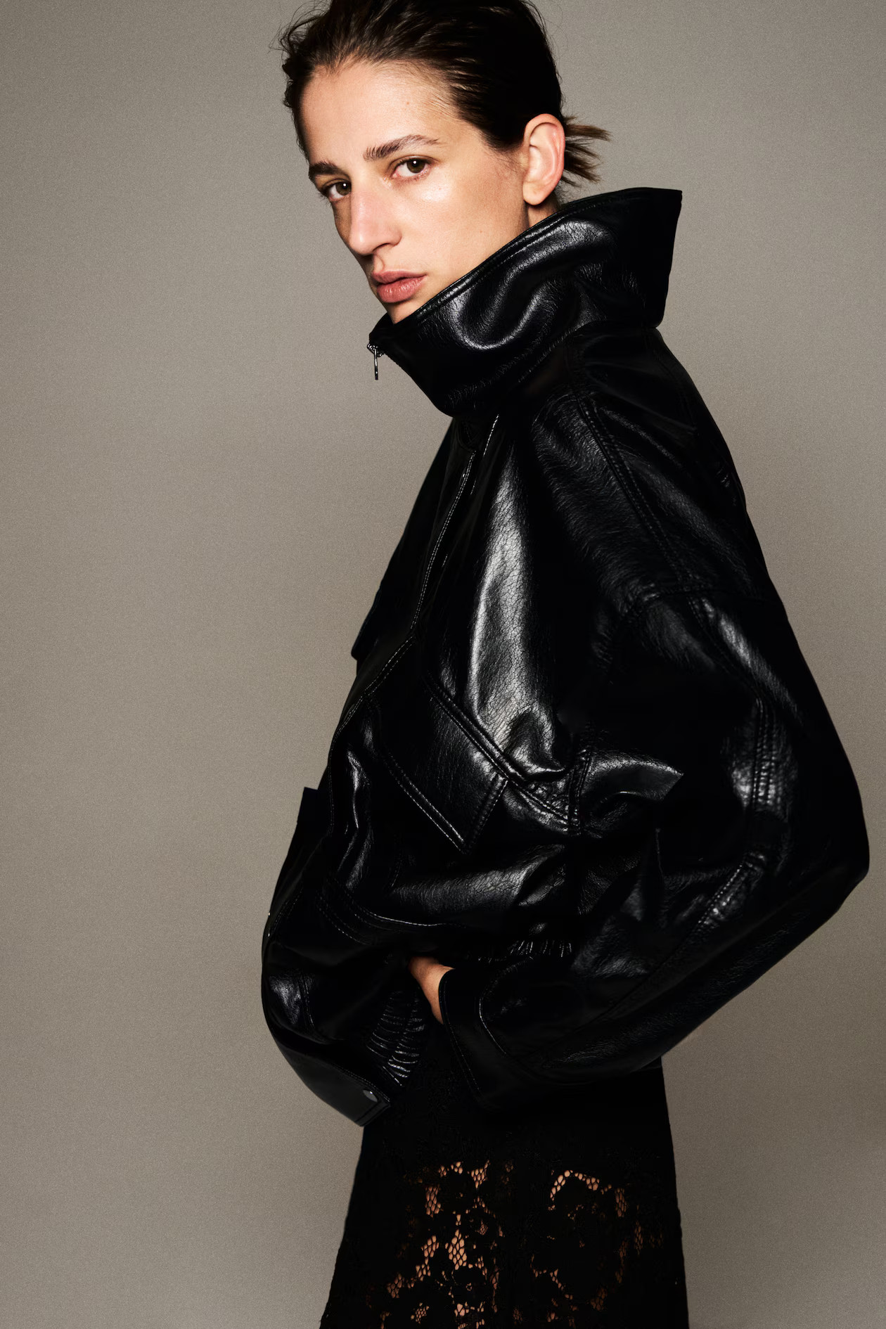 Oversized coated jacket | H&M (UK, MY, IN, SG, PH, TW, HK)
