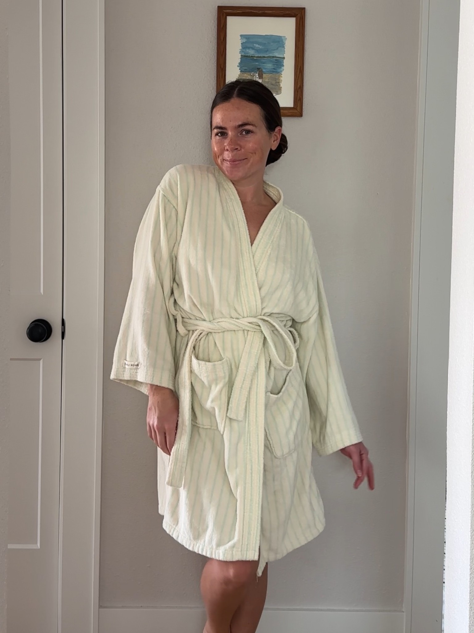 My striped robe from Amazon #robe #stripedrob#dressinggown #stripes 

#LTKootd #LTKdayinmylife #LTKgrwm