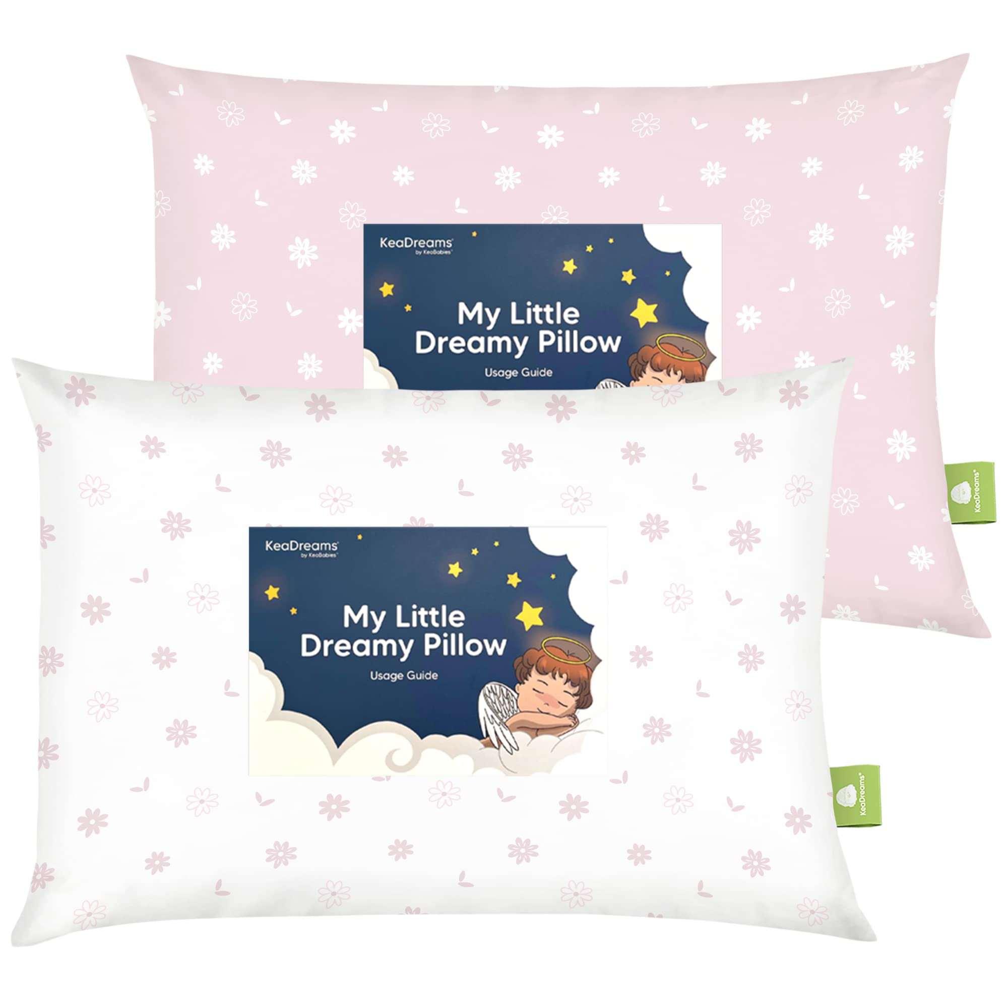 KeaBabies 2-Pack Toddler Pillow 13x18 - Soft Organic Cotton Kids Travel Bed Pillows for Sleeping,... | Amazon (US)