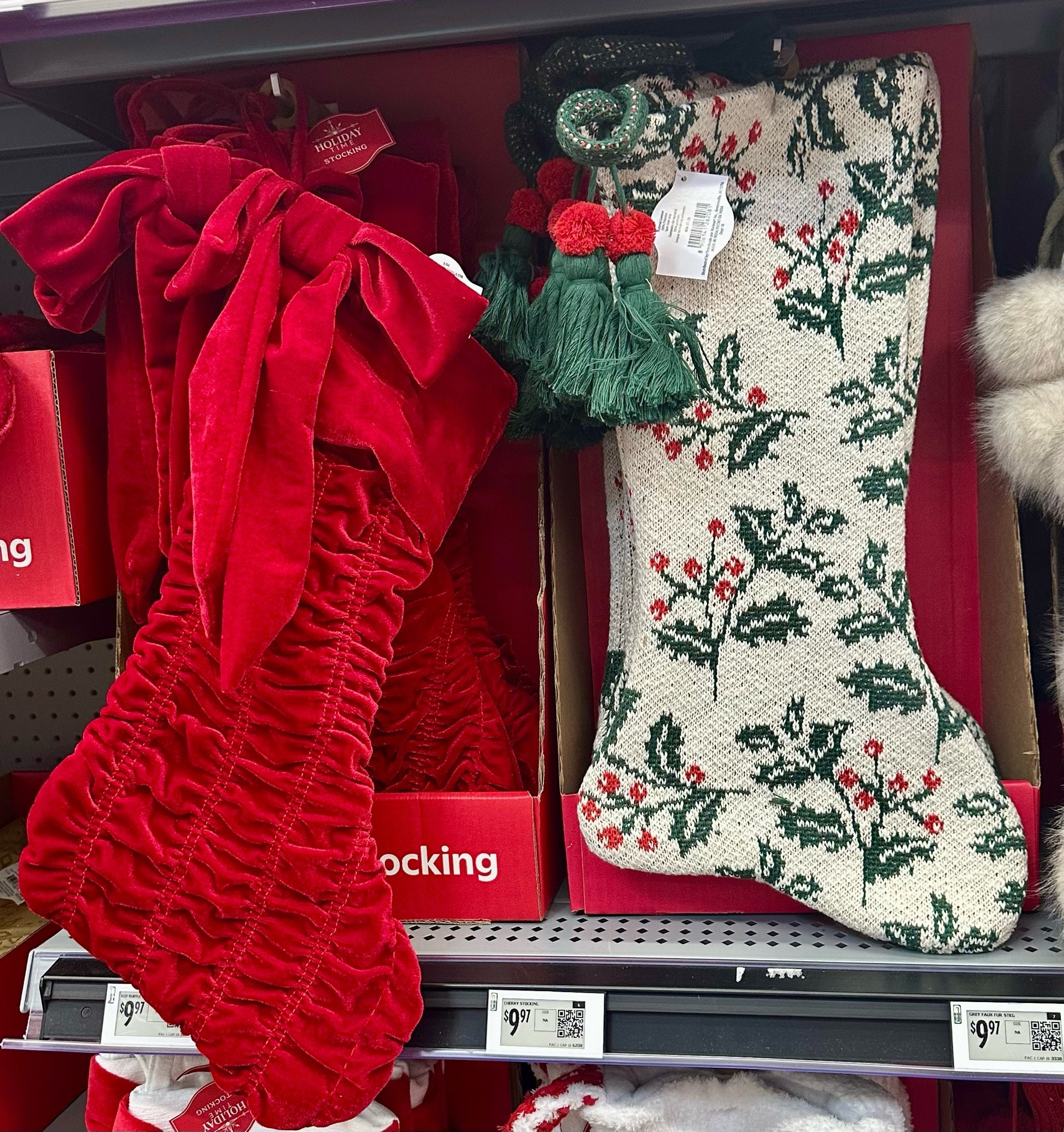 Beautiful New Walmart Christmas Stockings

Red Velvet Ruffle Christmas Stocking. Holly Leaf Christmas Stocking. 

Christmas Decorations. Christmas Decor. Home Decor. Deck the Halls. Traditional Christmas

#LTKSeasonal #LTKHome
