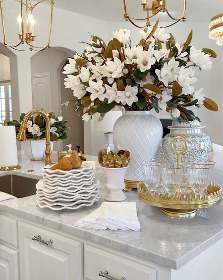 Fall kitchen decor ruffle plates white and gold 

#LTKstyletip #LTKhome #LTKfindsunder100