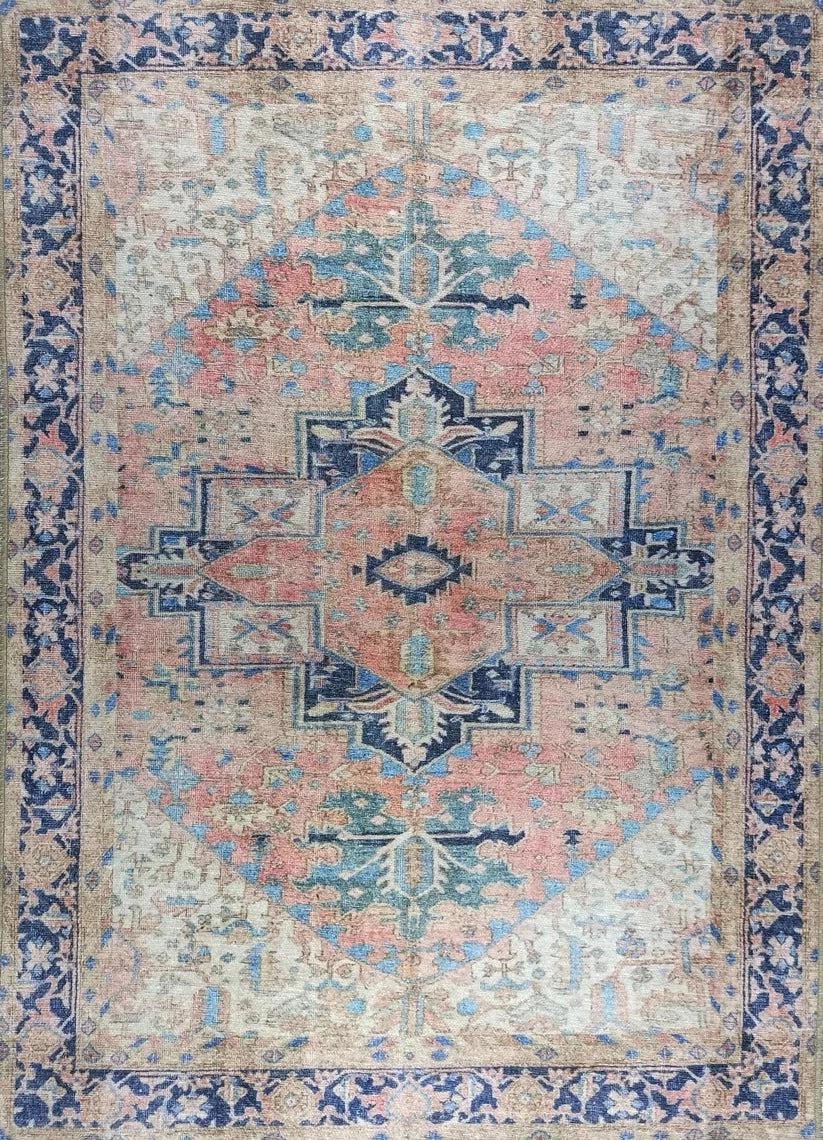 Para Rug Heriz Persian Beige Pink Rug | Fame Rugs