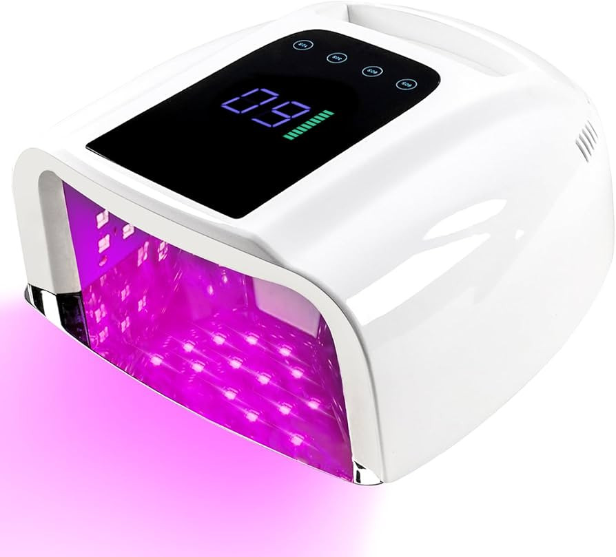 Lampe à ongles UV LED rechargeable 96 W, lampe UV portable sans fil pour ongles avec écran LCD,... | Amazon (CA)