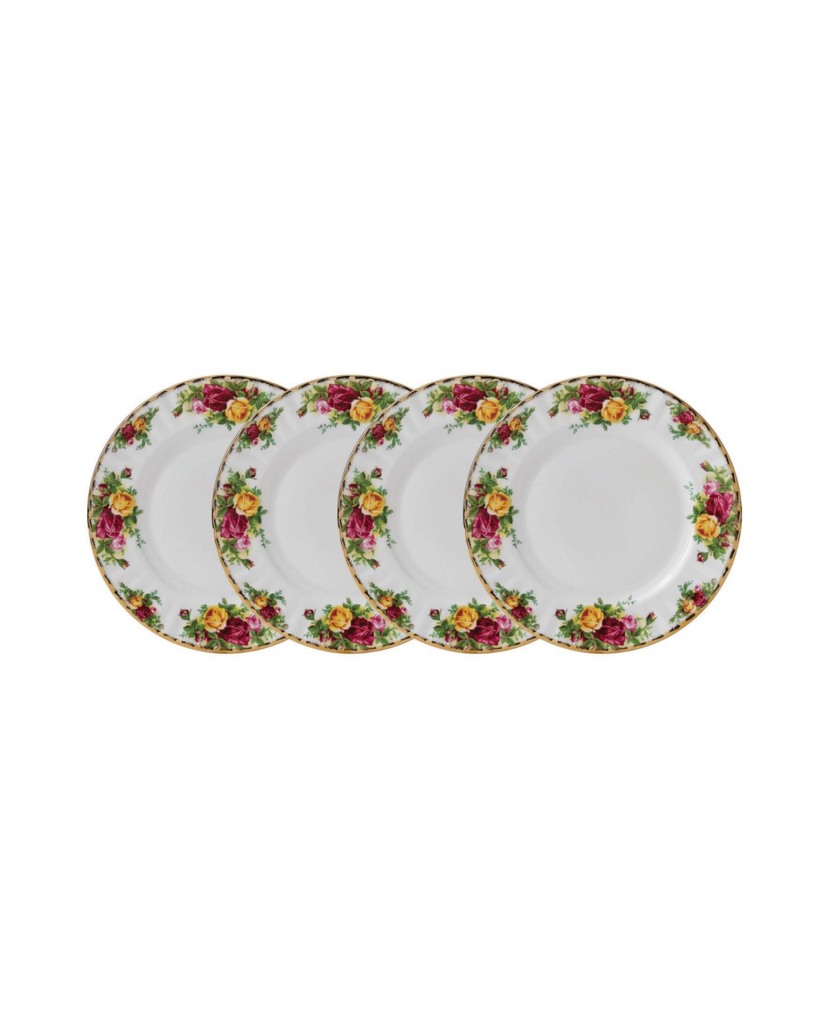 Royal Albert Old Country Roses Salad Plate Set/4 - Multi | Macy's