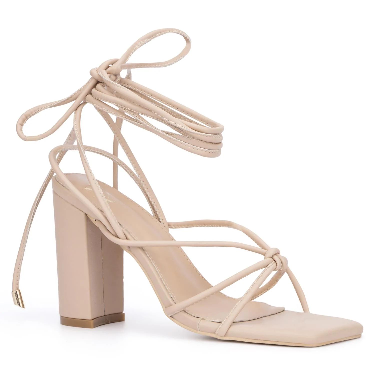 New York & Company Women's Dena Lace Up Heel in Nude 10 Lord & Taylor | Lord & Taylor