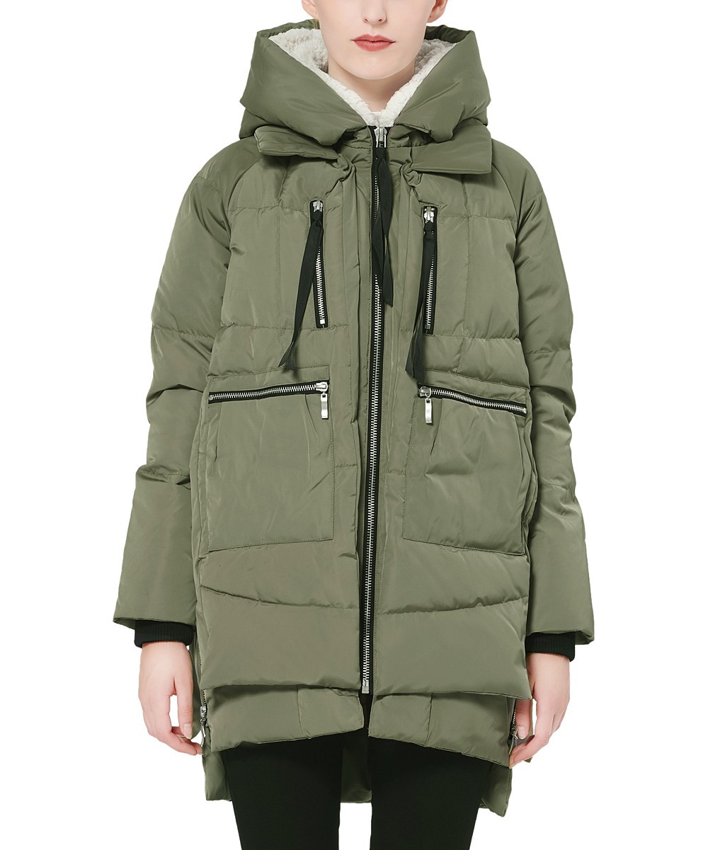Orolay Women's Puffer Coats Green - Green Layered Cargo Puffer Coat - Women | Zulily