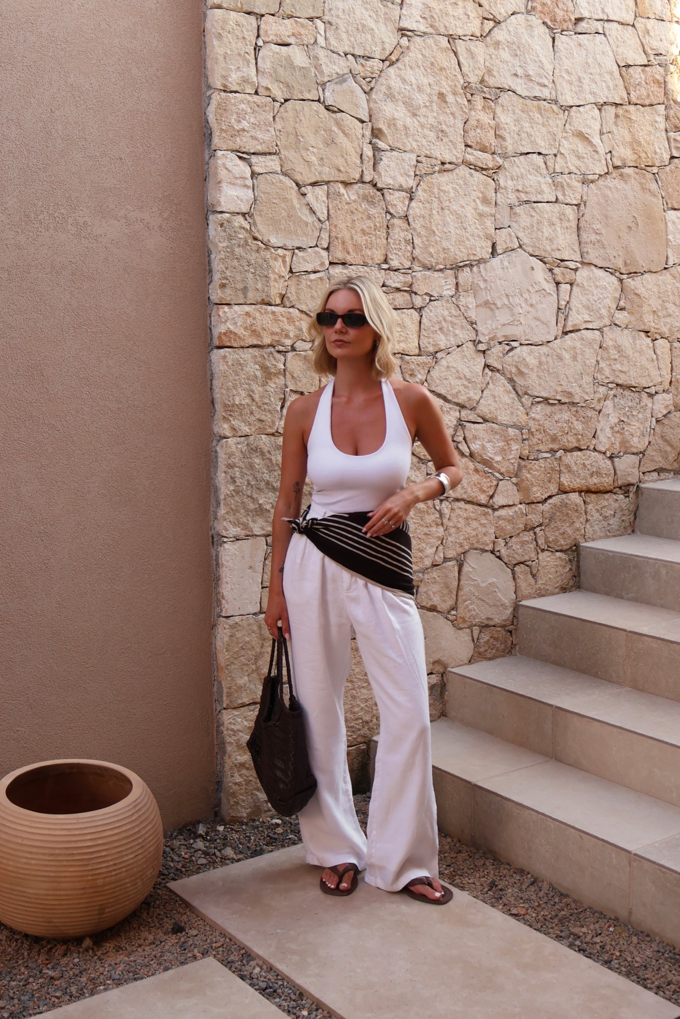 Off to lunch 🤍 

Really loving the little scarf-belt to elevate a simple look. I’ve really got my use out of this scarf over the years and this is another great way to use it! I forgot to pack my silk one but cotton ones work just as well! 


#LTKtravel #LTKstyletip #LTKsummer