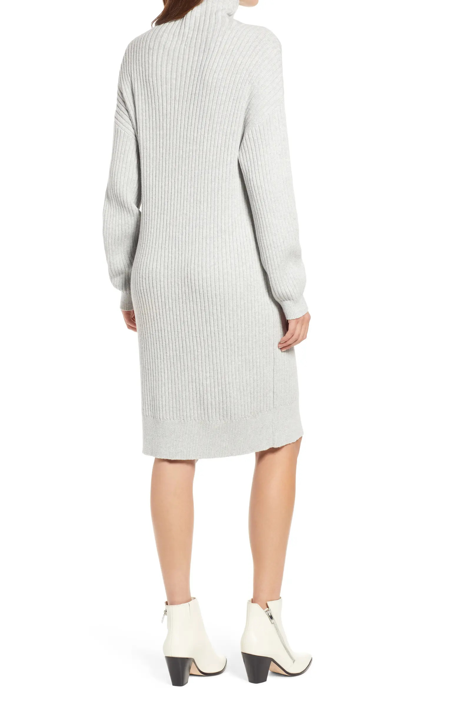 Treasure & Bond Turtleneck Ribbed Long Sleeve Sweater Dress | Nordstrom | Nordstrom