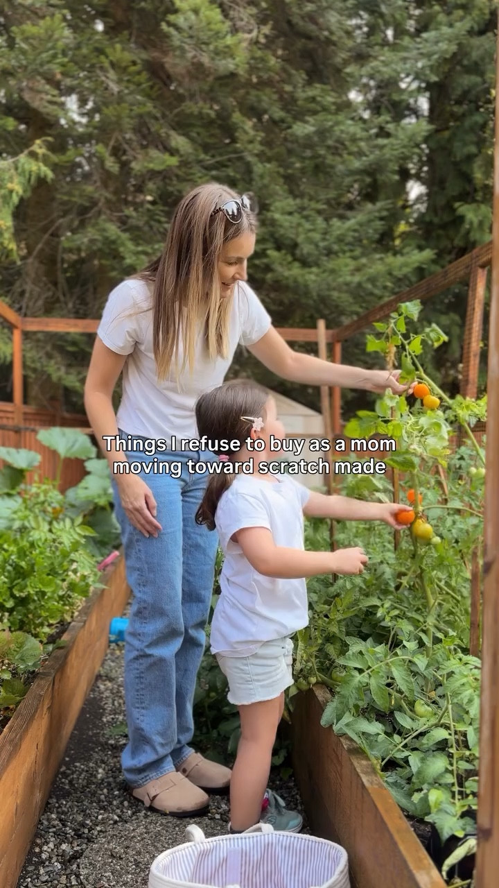 I’m not a fully from-scratch mom but I am a moving-toward-it mom 🙂

This year, sourdough was the first thing to come off the grocery list. The herb planter on the deck by the kitchen back door took care of the herb aisle in years prior. Then the tomatoes came in faster than we could eat them and pasta sauce and pico de gallo stopped showing up in my cart.

You don’t have to do all of it, You just have to start with one small thing 

What did you or are you hoping to stop buying first?

#kitchengarden #fromscratchkitchen #sourdough #slowliving #backyardhomestead