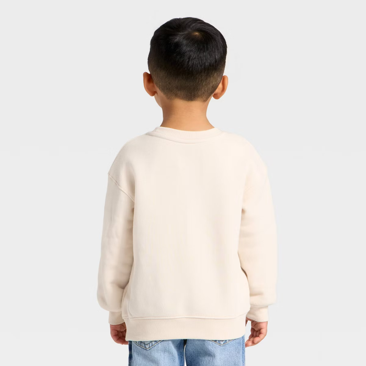 Toddler Boys' Holiday Sweatshirt - Cat & Jack™ Beige 12M | Target