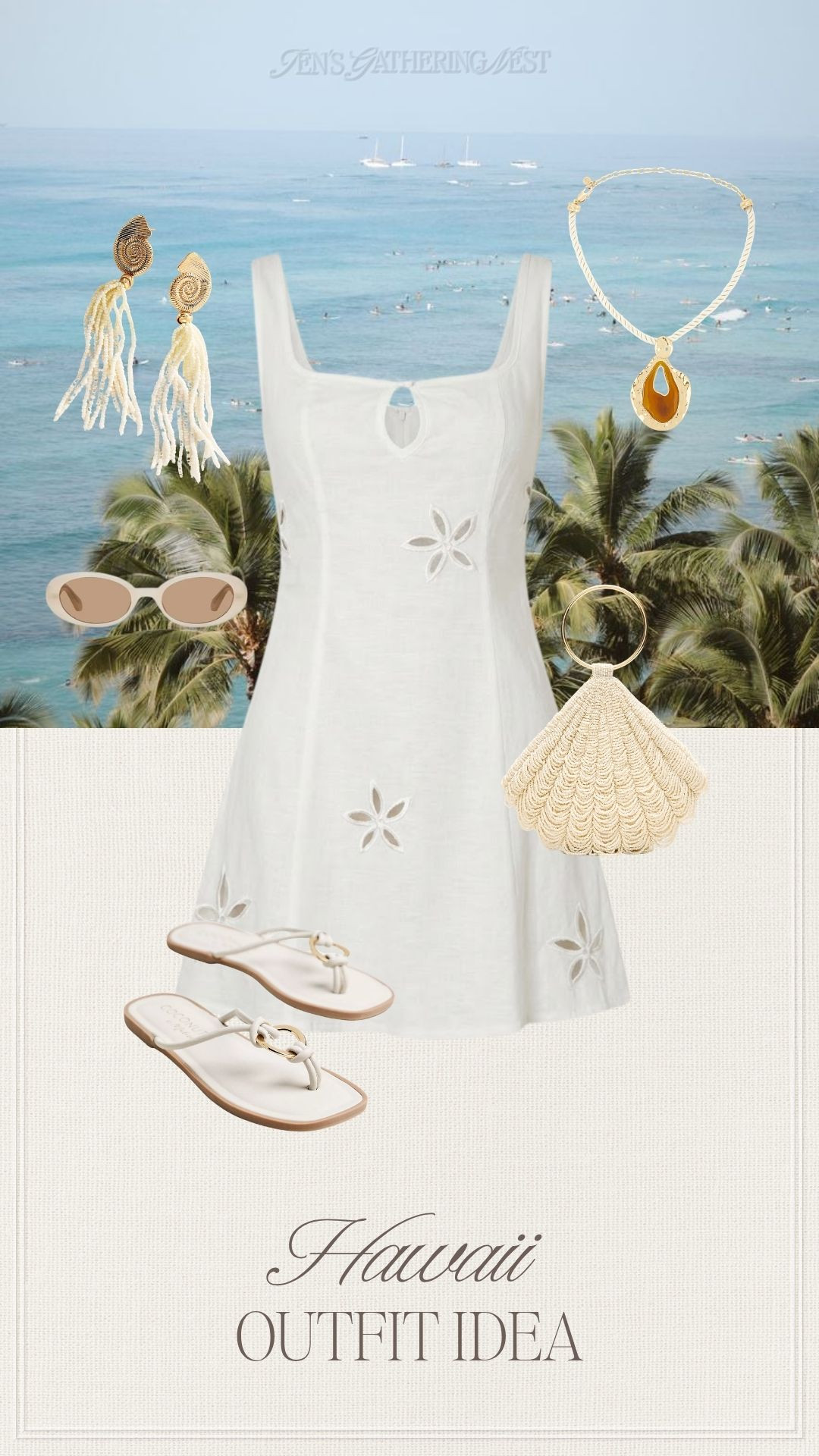 Hawaii outfit idea 🐚 Breezy white mini dress styled with shell-inspired accessories, woven textures and easy sandals for a dreamy tropical dinner or resort day.

#hawaiioutfit #vacationstyle #resortwear #beachoutfit #tropicalstyle #summeroutfit #white dress #vacationfinds #ltkfinds #amazonfashion

#LTKootd #LTKTravel