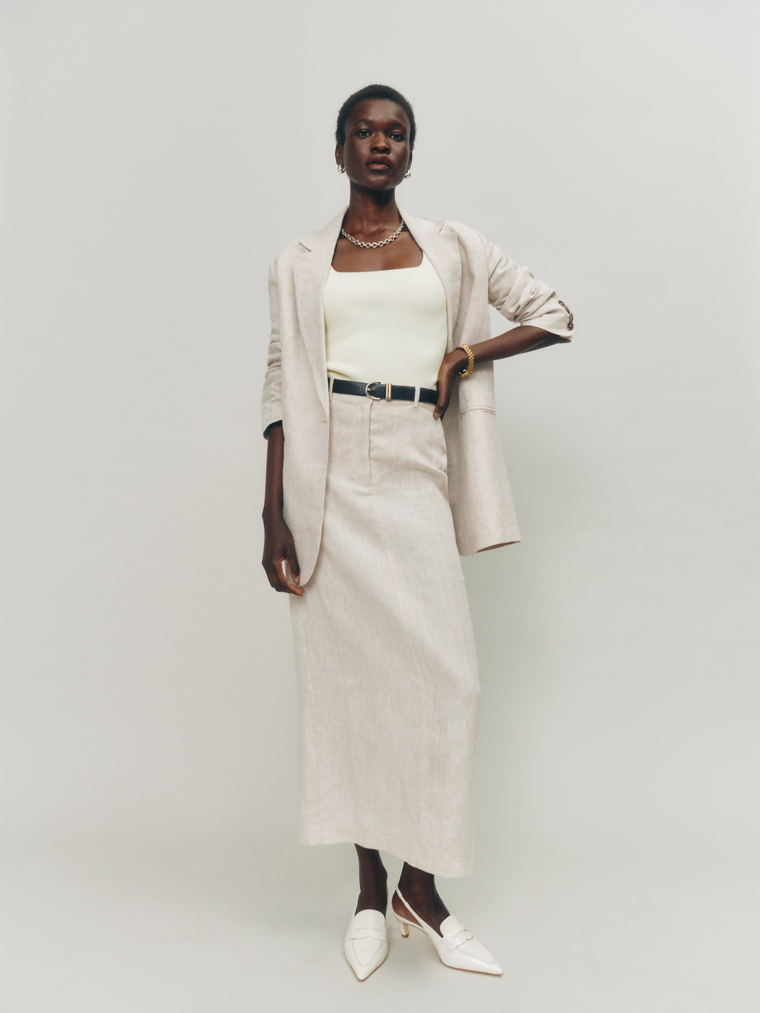 Gia Linen Skirt | Reformation (Global)