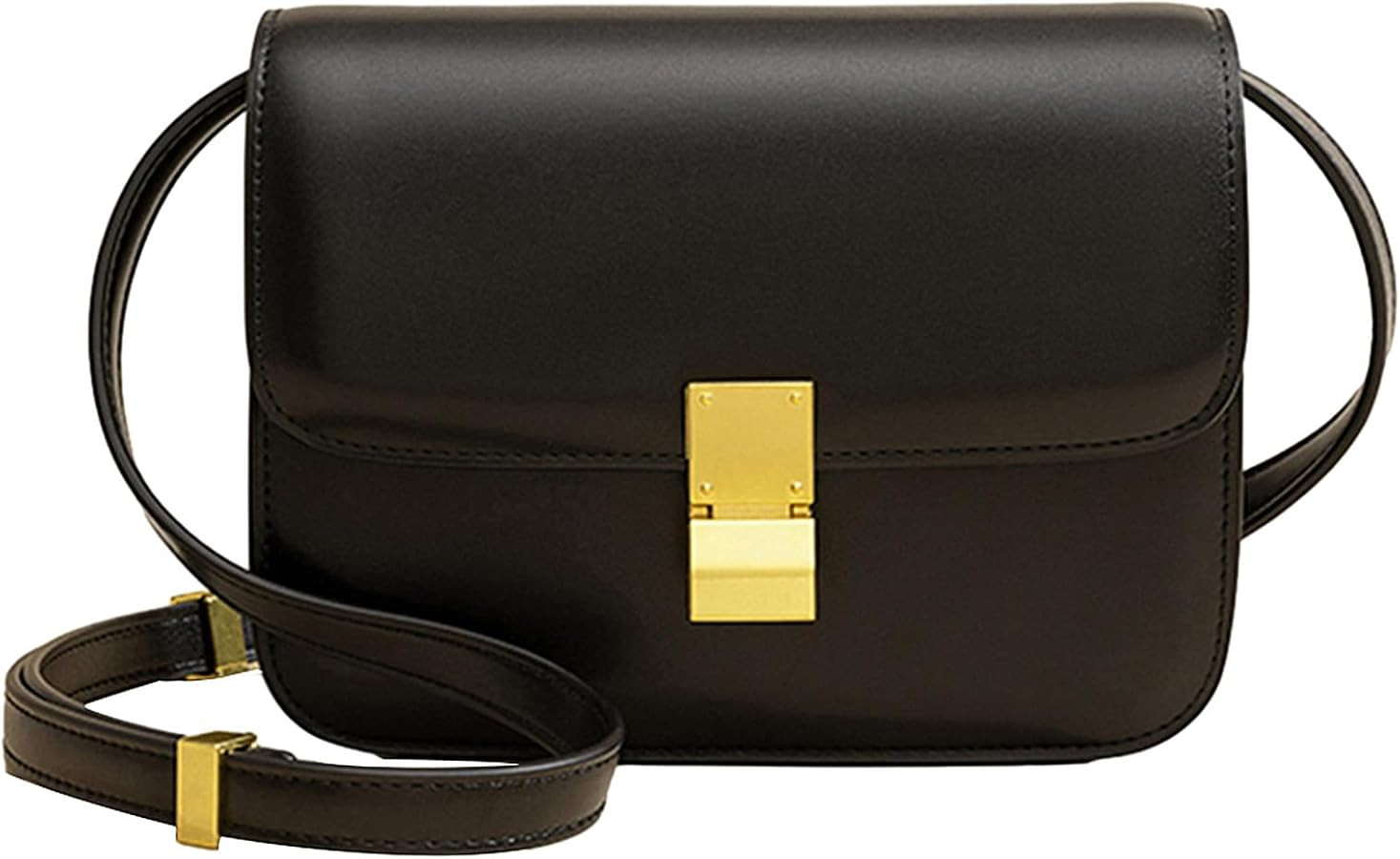 Small Crossbody Bag for Women Trendy Shoulder Bag PU Leather Square Crossbody Shoulder Purse Flap... | Amazon (US)