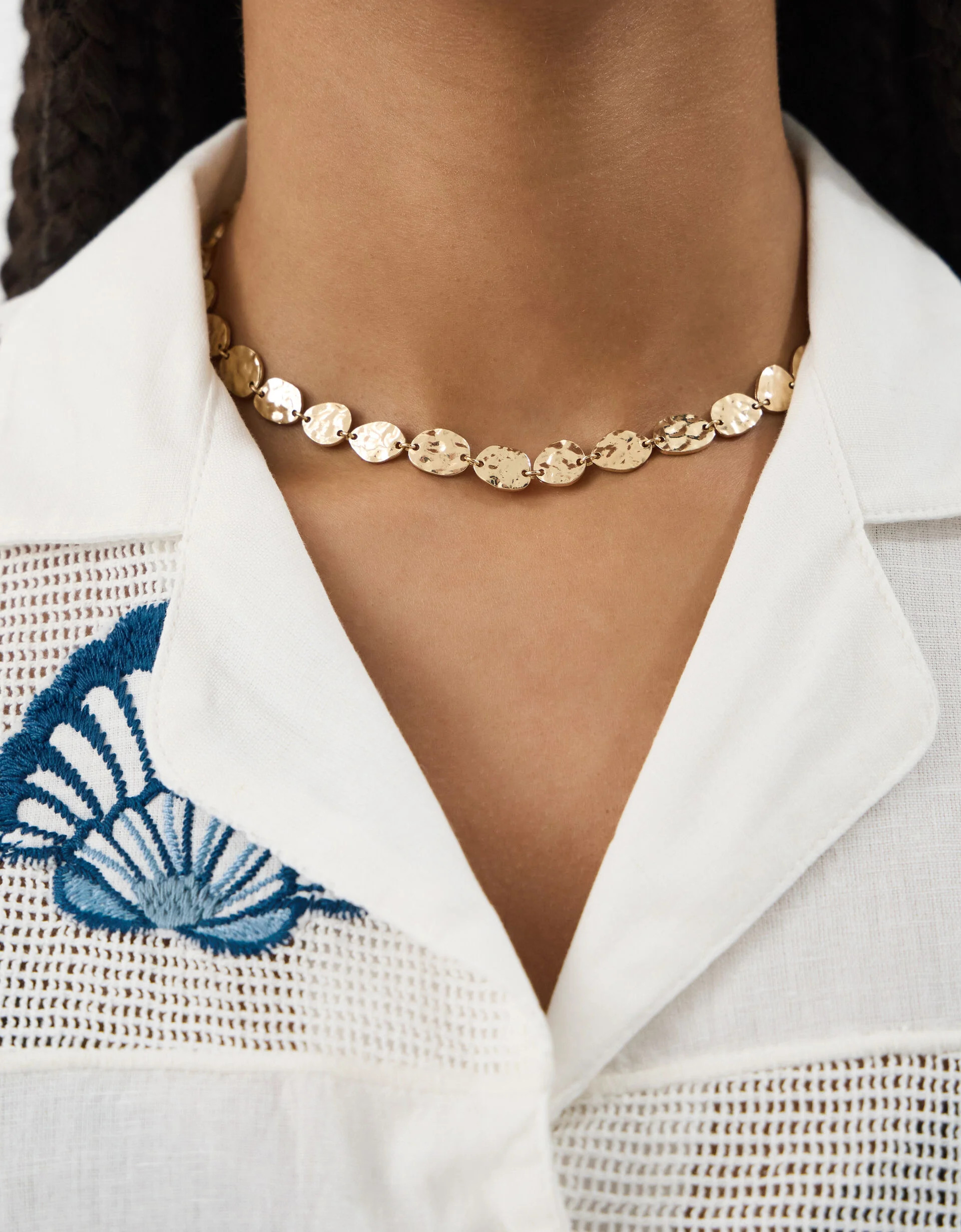 Textured Coin Necklace | Accessorize (Global)