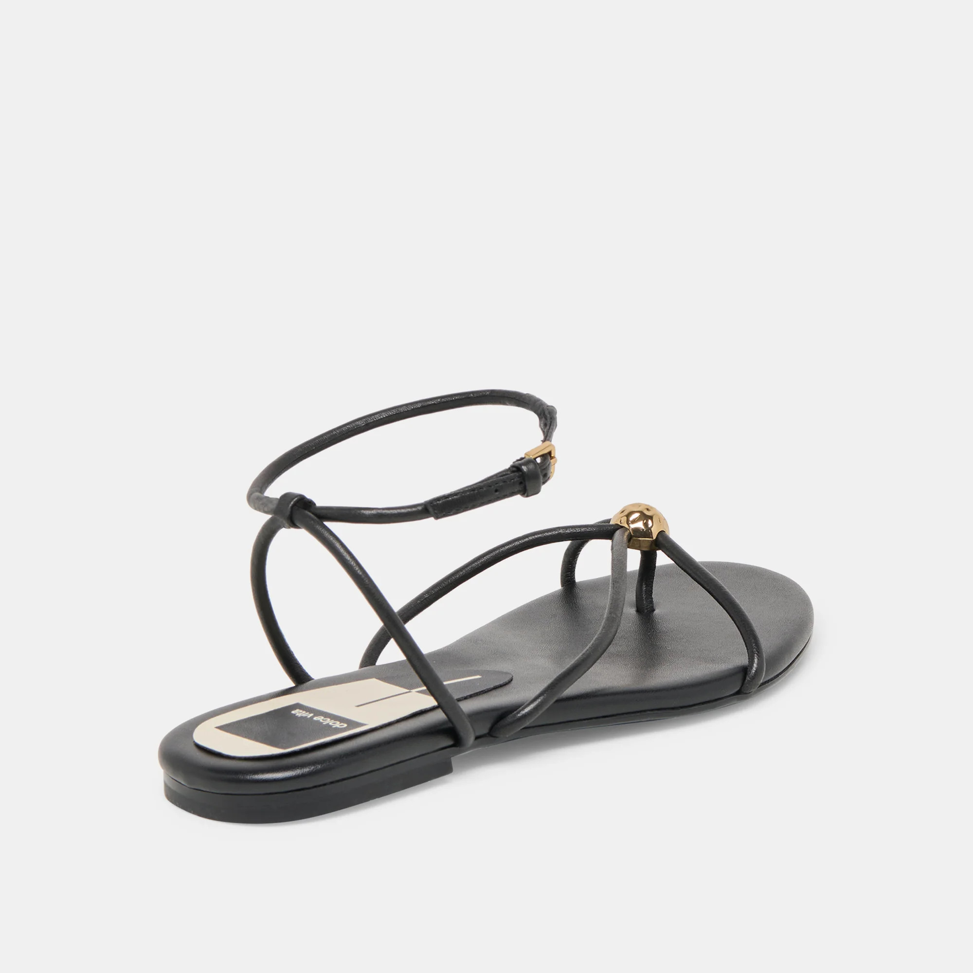 Kenley Sandals Black Leather | DolceVita.com