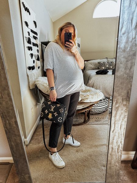 36 weeks pregnant and activewear is all that fits me right now. 💀 lululemon, hatch maternity leggings, everlane recycled sneakers, Louis Vuitton crossbody bag, comfortable easy maternity outfit, pregnancy outfit 

#LTKunder100 #LTKbump #LTKbaby
