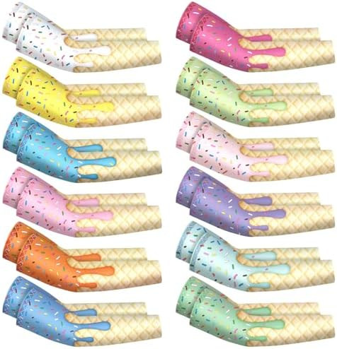 Newcotte 12 Pairs Arm Sleeves for Kids Compression Football Baseball Arm Sleeve Youth UV Protecti... | Amazon (US)