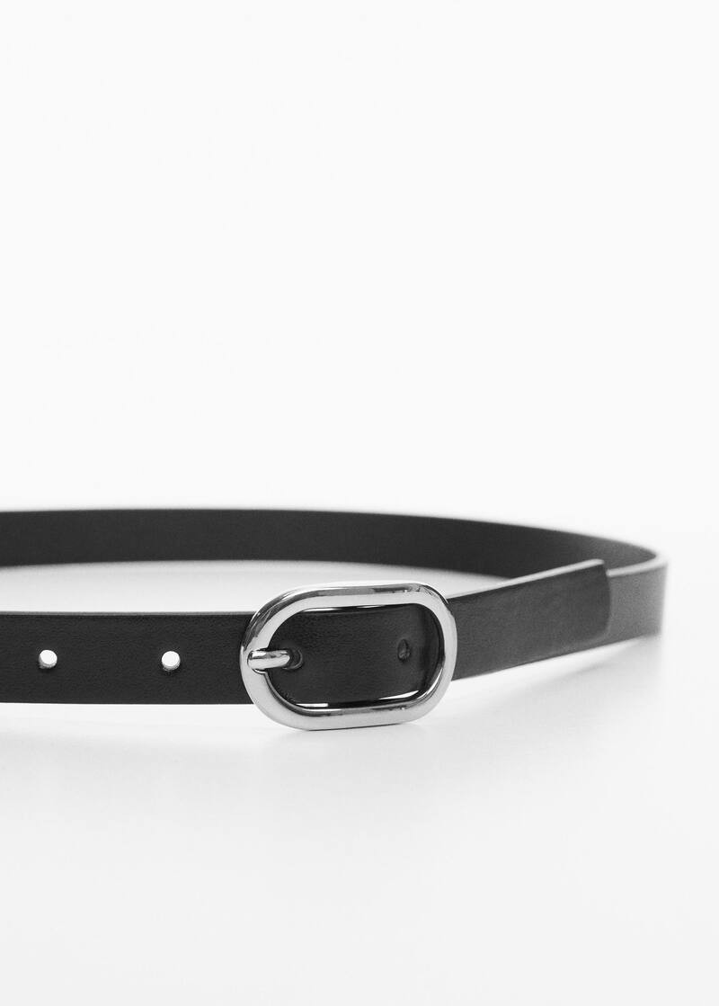 Oval buckle belt -  Women | Mango USA | MANGO (US)